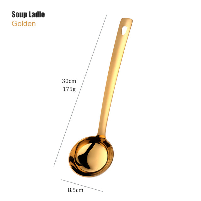 Luxe Culinary Touch: Gold Spoon Set