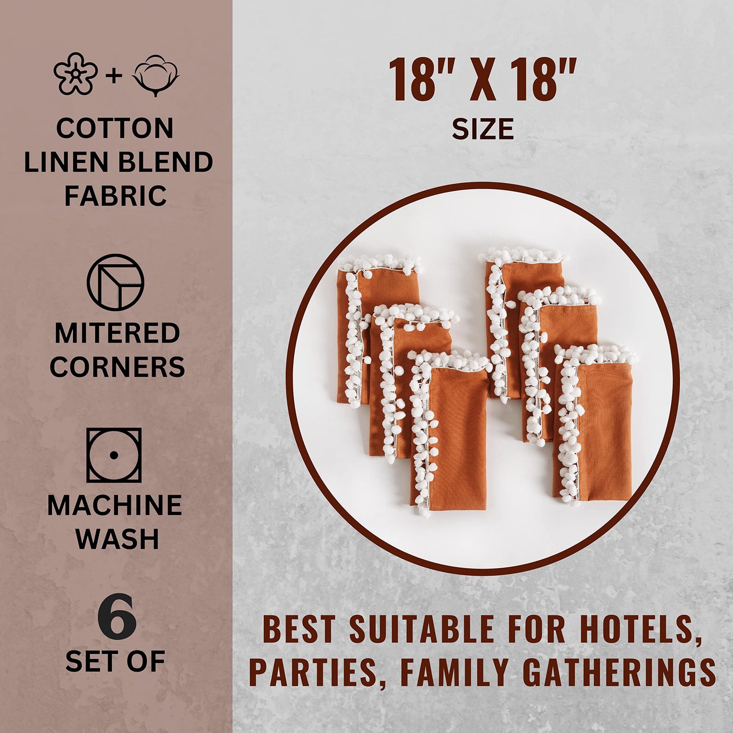 Fingercraft 12-Pack Modern Luxe Napkins