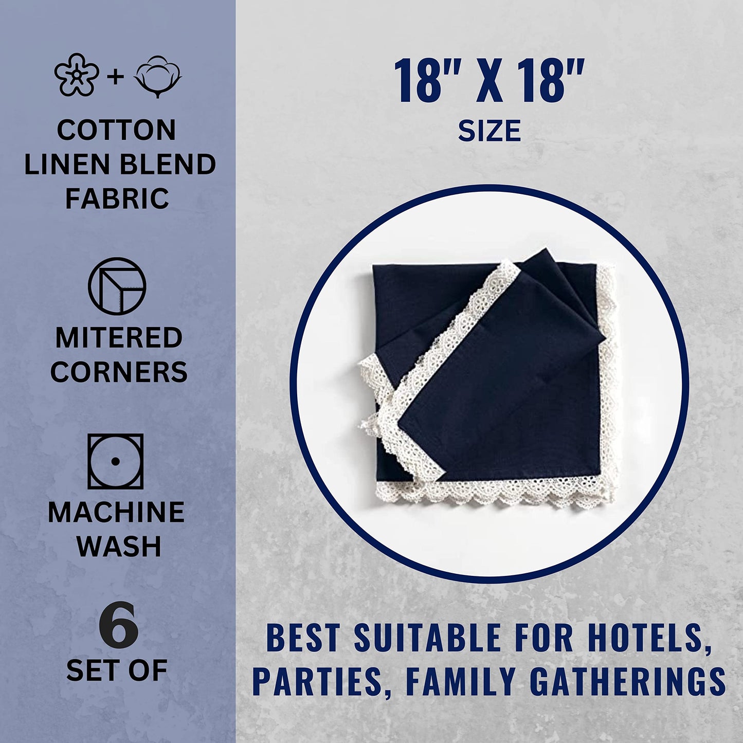 Fingercraft 12-Pack Modern Luxe Napkins
