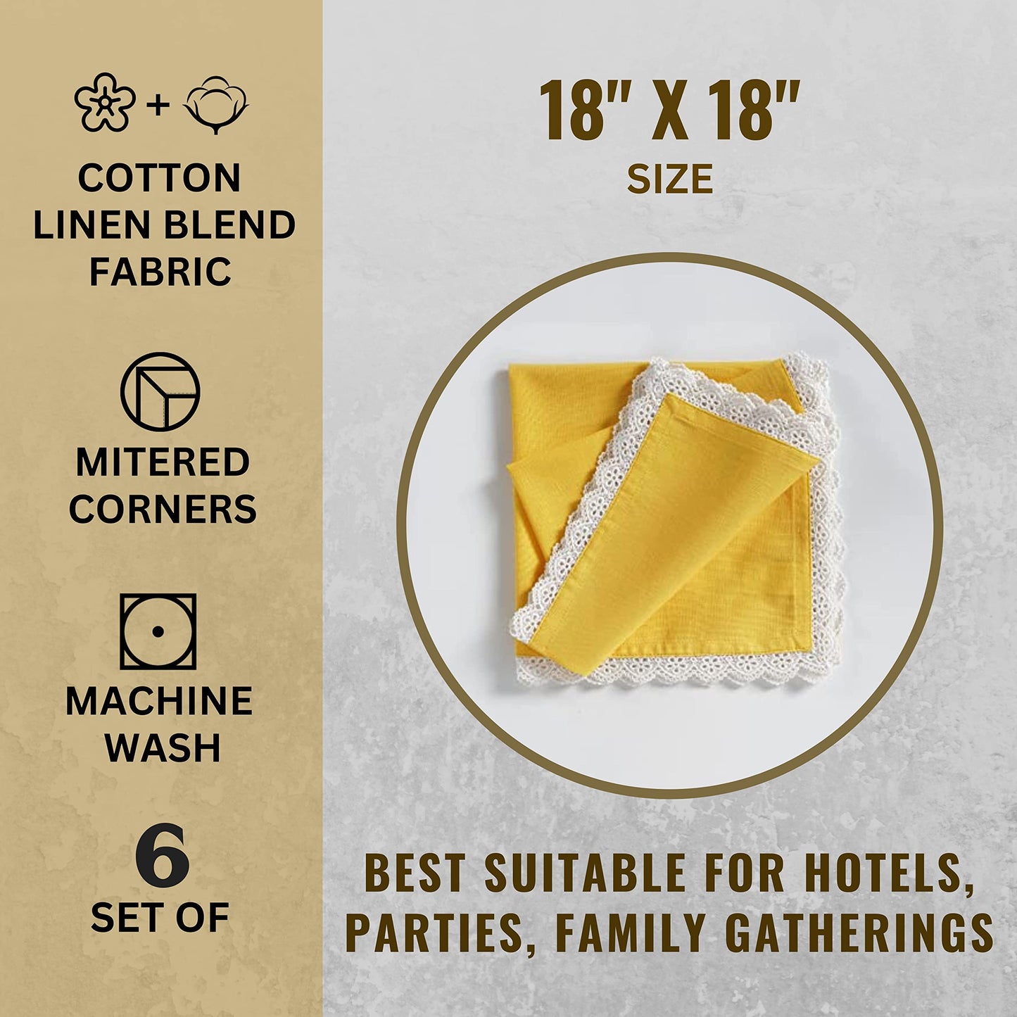 Fingercraft 12-Pack Modern Luxe Napkins