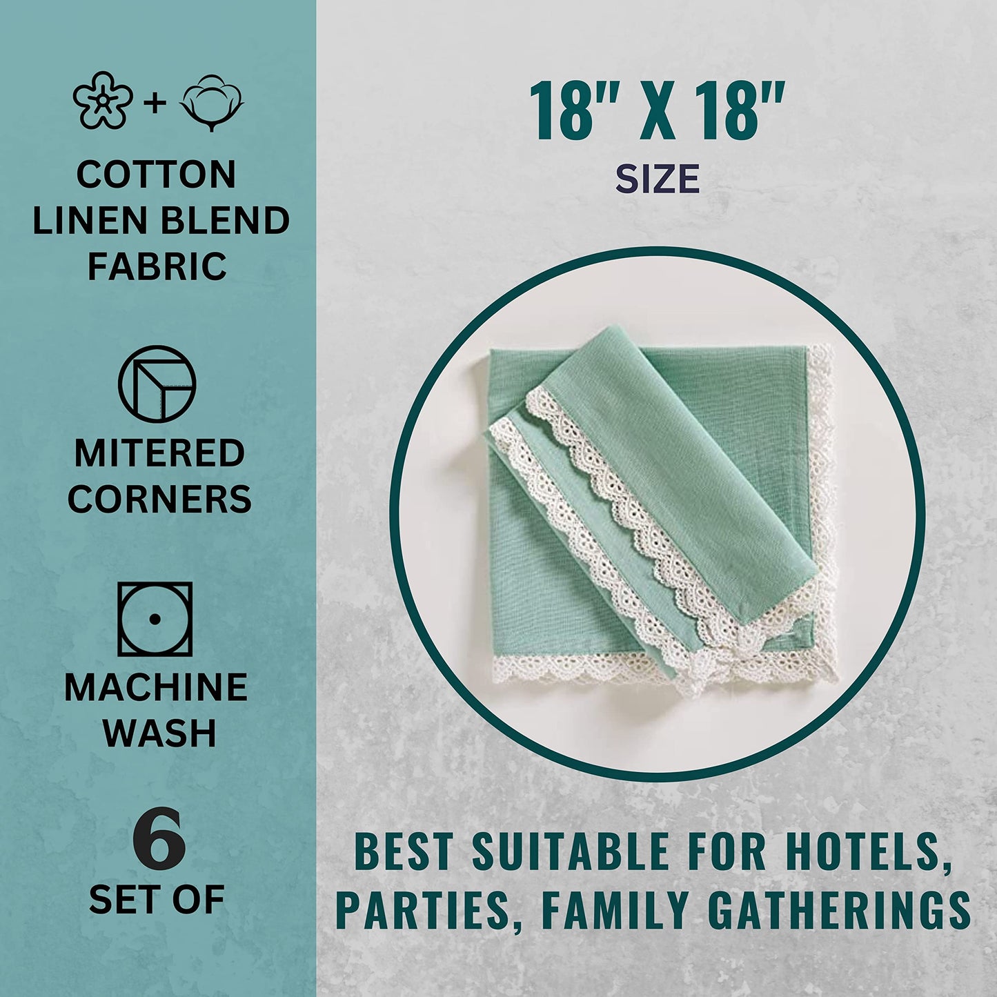 Fingercraft 12-Pack Modern Luxe Napkins