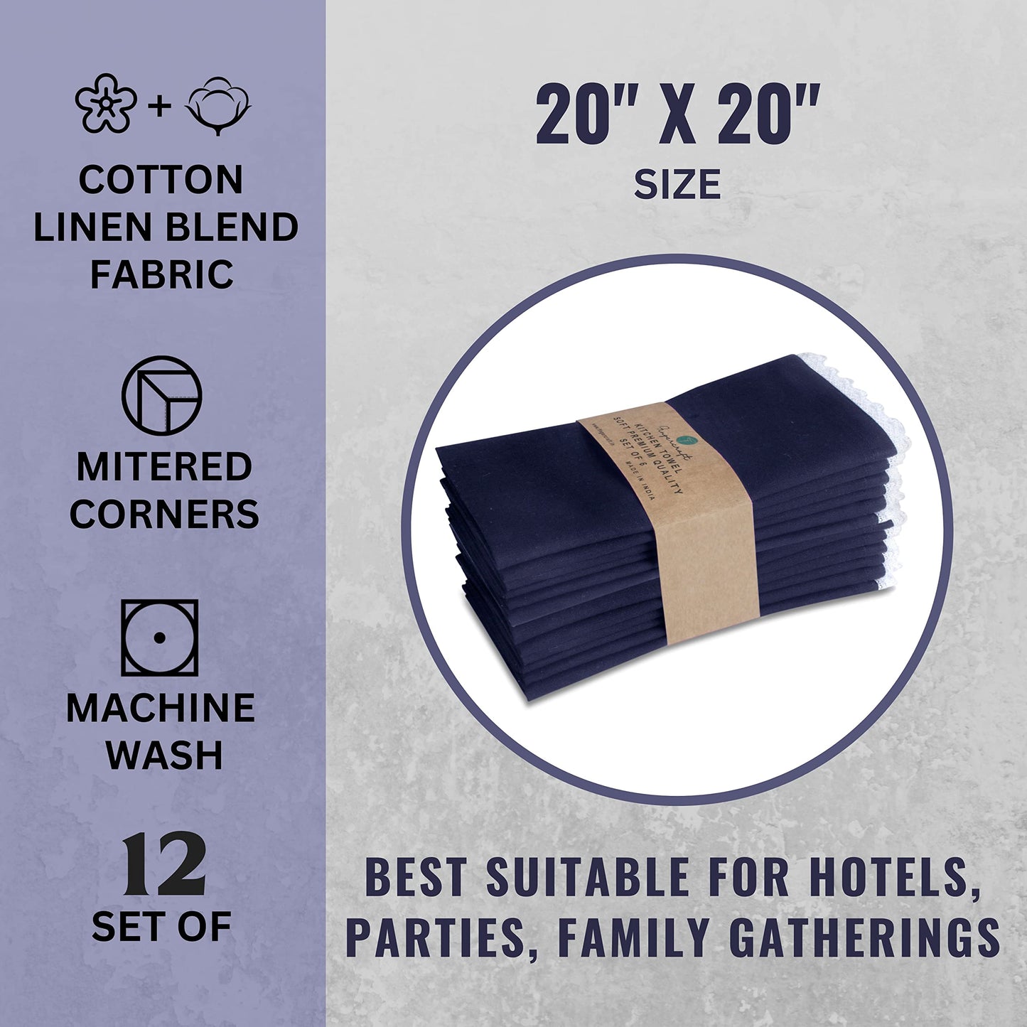 Fingercraft 12-Pack Modern Luxe Napkins