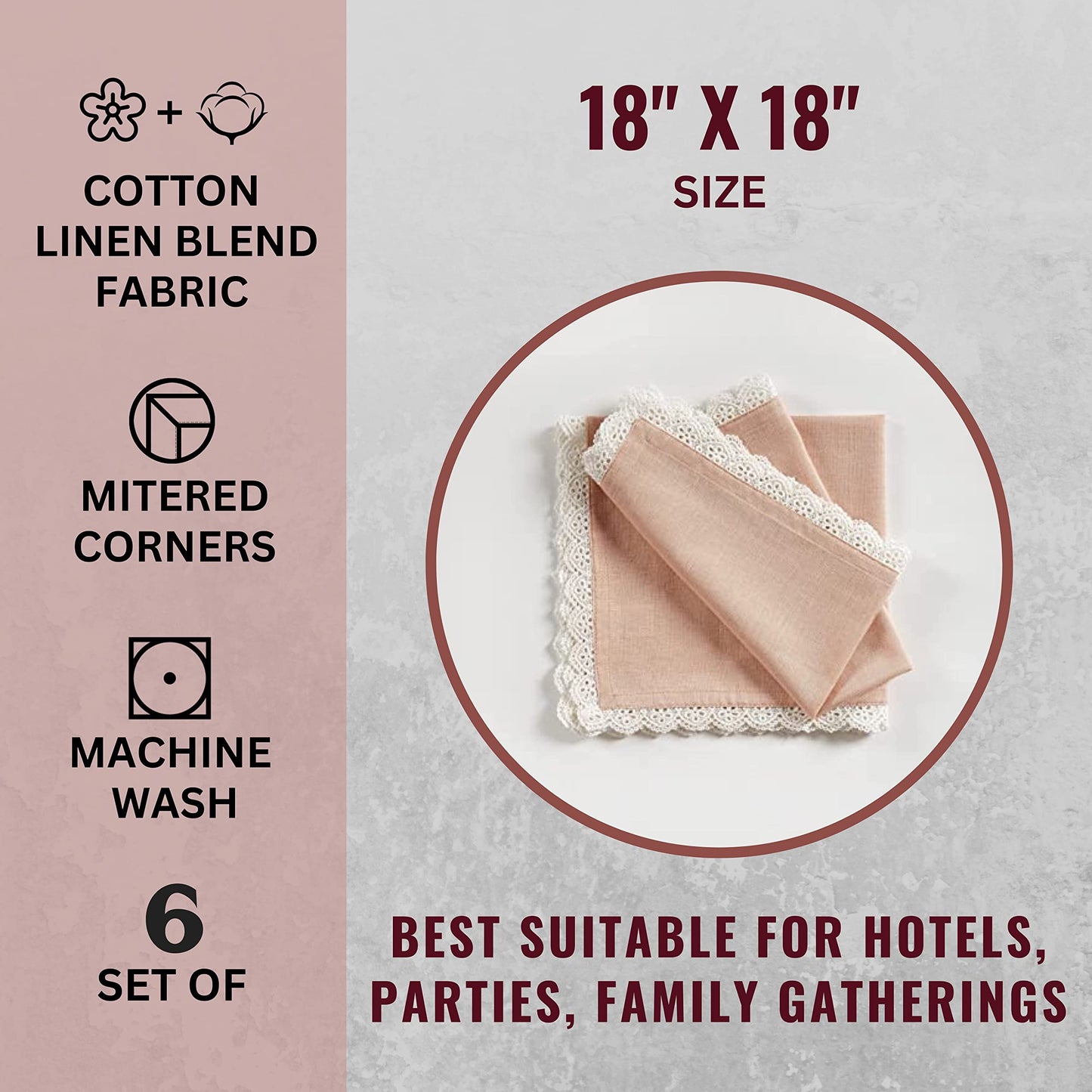 Fingercraft 12-Pack Modern Luxe Napkins