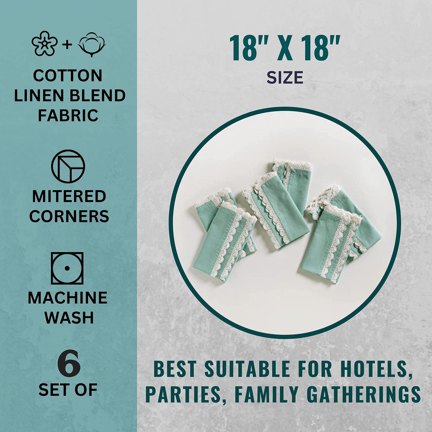 Fingercraft 12-Pack Modern Luxe Napkins