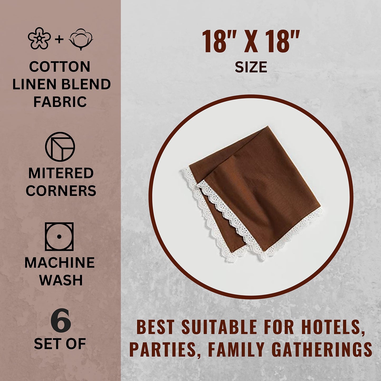 Fingercraft 12-Pack Modern Luxe Napkins