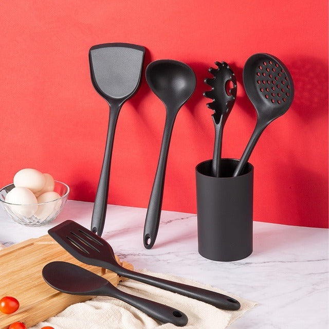 Timeless Noir Silicone Kitchenware Cooking Set