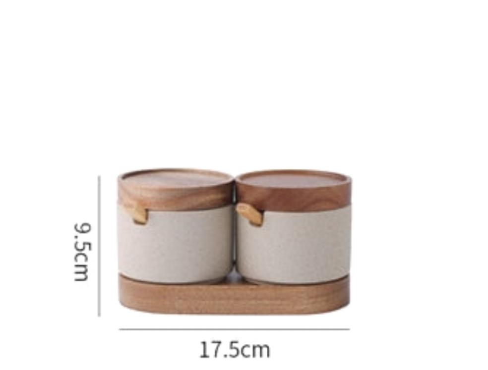 Modern Ceramic Seasoning Jar Set Household Kitchen Sugar Salt Jar with Lid Jar Large Capacity Food Storage Box Kitchen Container