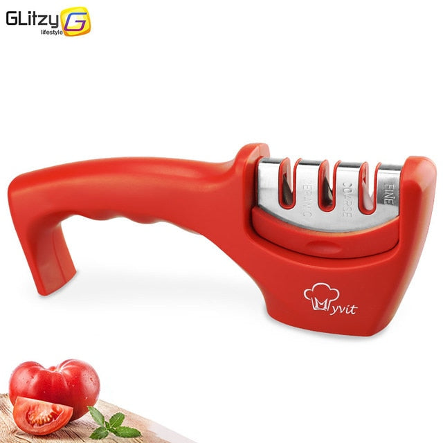 Knife Sharpener 3 Stages Professional Whetstone Kitchen Sharpening Stone Tungsten Diamond Grinder Damascus Chef Accessories Tool
