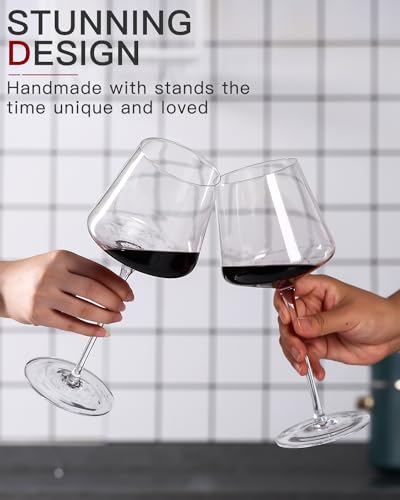 Sip in Style: Physkoa's Sleek Crystal Wine Glasses Set of 6