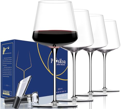 Sip in Style: Physkoa's Sleek Crystal Wine Glasses Set of 6