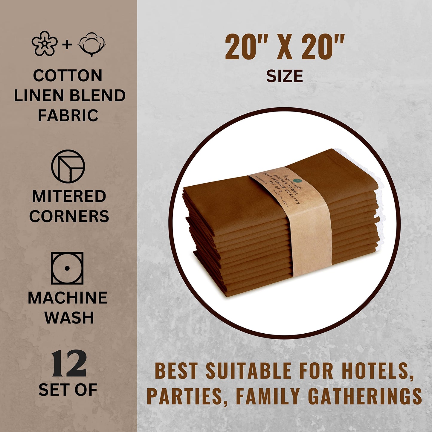 Fingercraft 12-Pack Modern Luxe Napkins