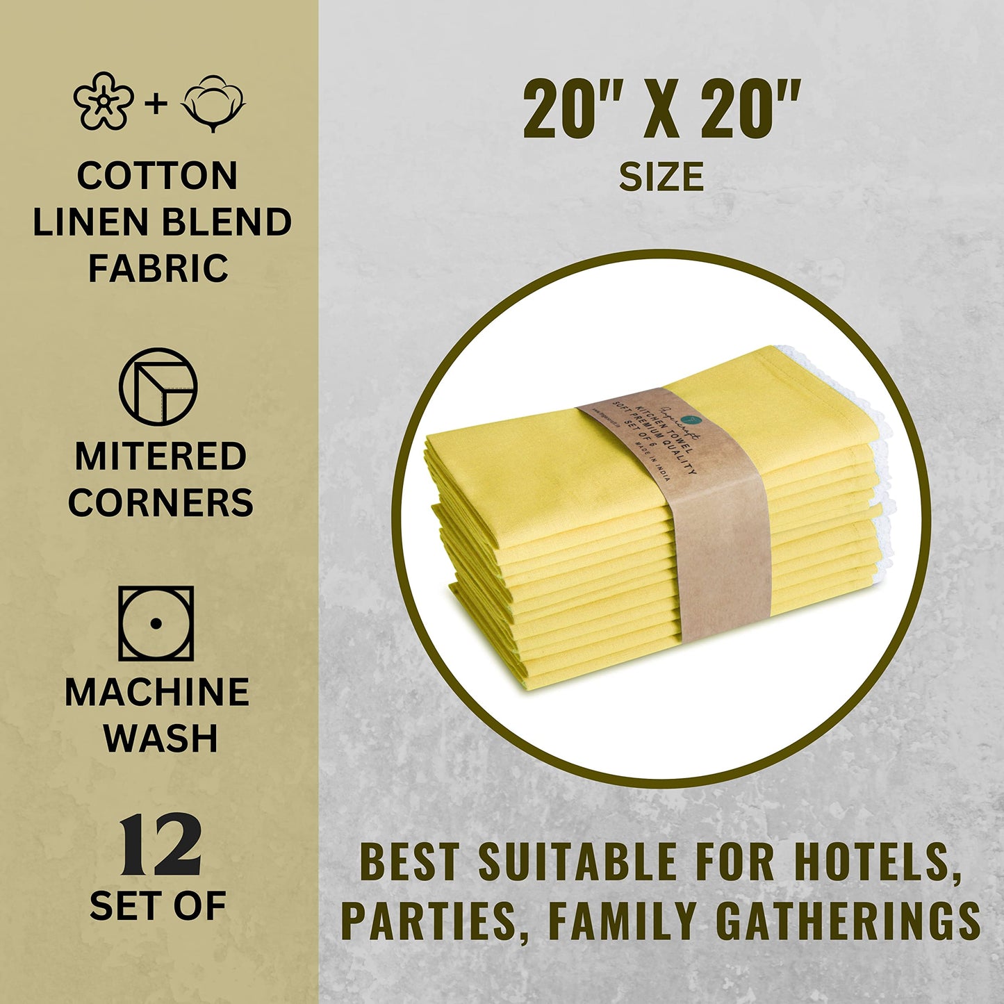 Fingercraft 12-Pack Modern Luxe Napkins