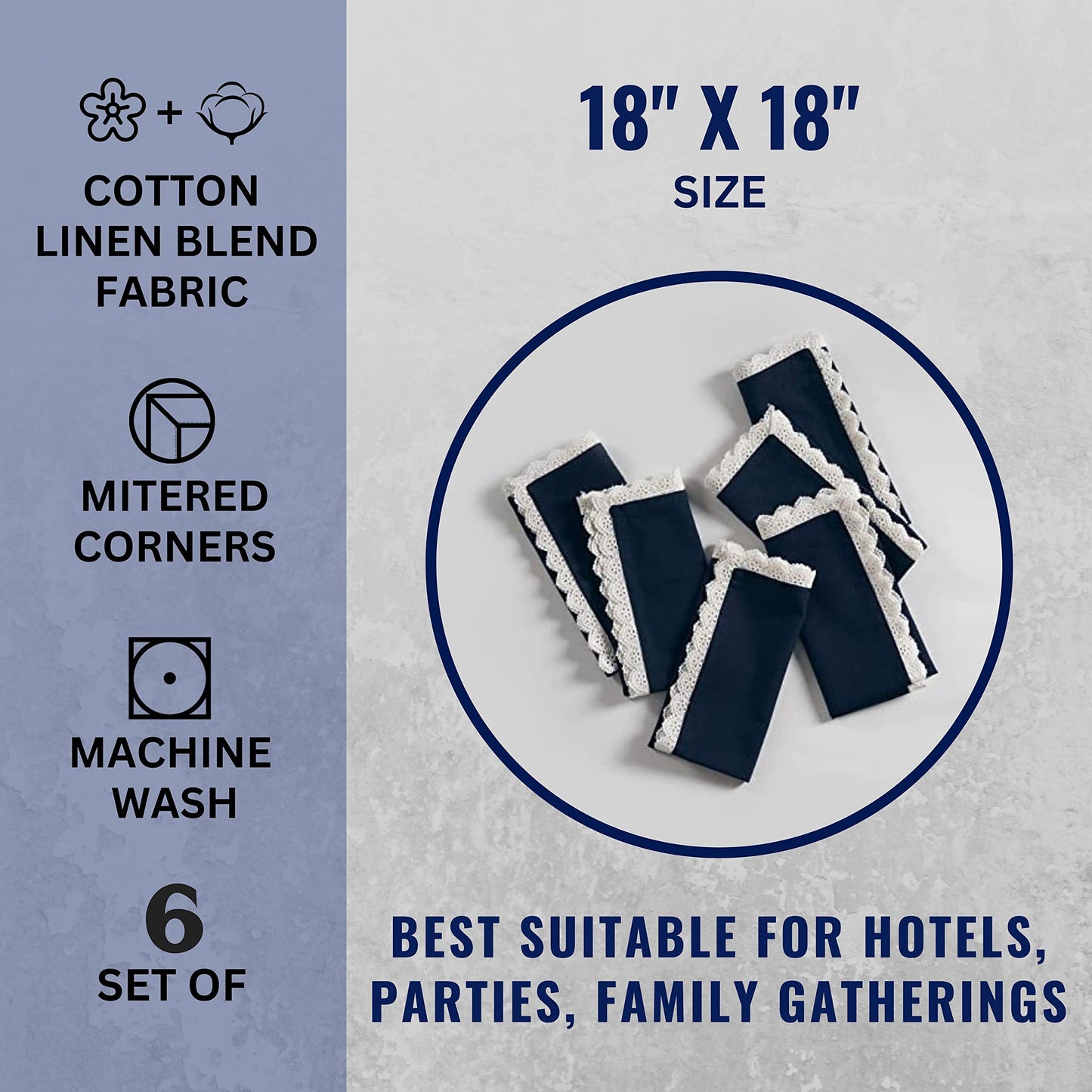 Fingercraft 12-Pack Modern Luxe Napkins