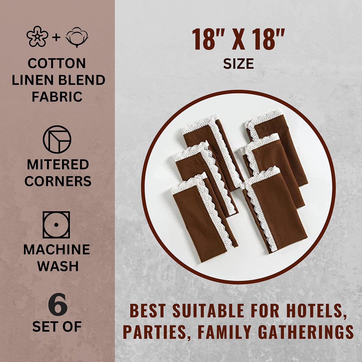 Fingercraft 12-Pack Modern Luxe Napkins
