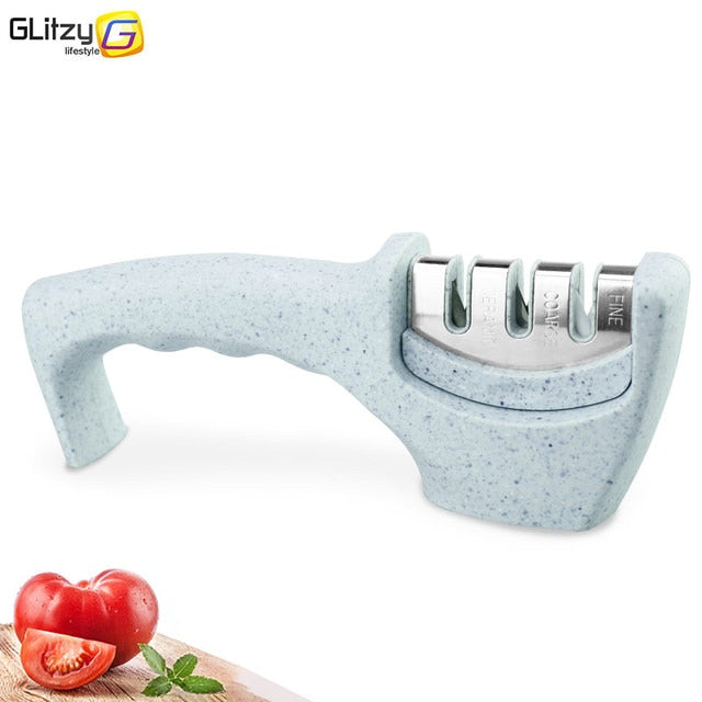 Knife Sharpener 3 Stages Professional Whetstone Kitchen Sharpening Stone Tungsten Diamond Grinder Damascus Chef Accessories Tool