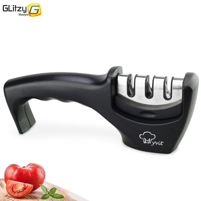 Knife Sharpener 3 Stages Professional Whetstone Kitchen Sharpening Stone Tungsten Diamond Grinder Damascus Chef Accessories Tool