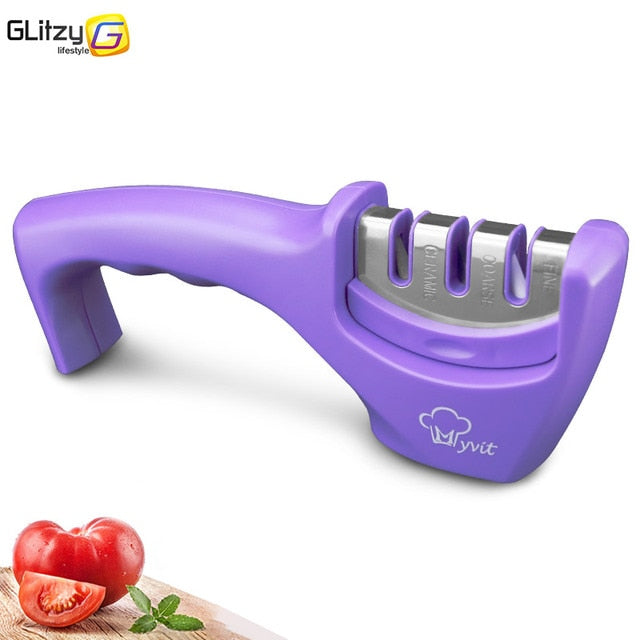 Knife Sharpener 3 Stages Professional Whetstone Kitchen Sharpening Stone Tungsten Diamond Grinder Damascus Chef Accessories Tool