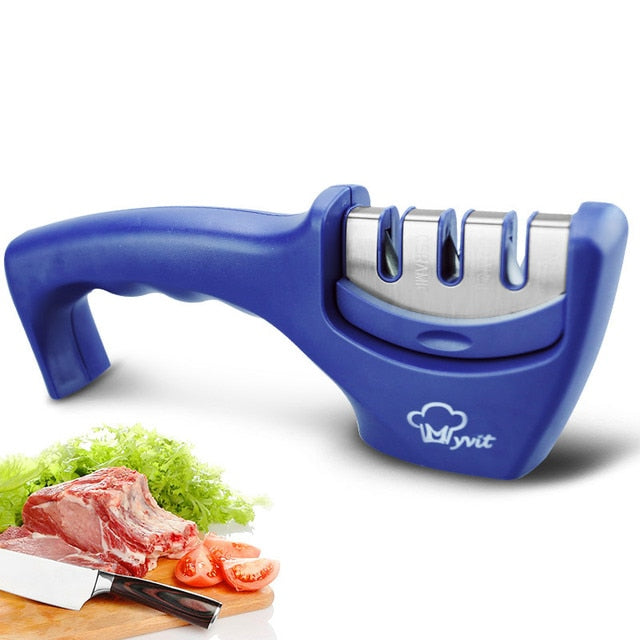 Knife Sharpener 3 Stages Professional Whetstone Kitchen Sharpening Stone Tungsten Diamond Grinder Damascus Chef Accessories Tool