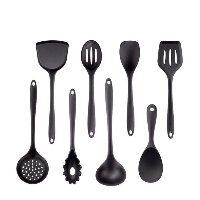 Timeless Noir Silicone Kitchenware Cooking Set