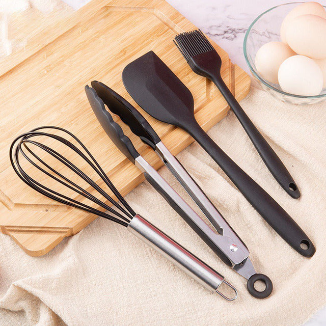 Timeless Noir Silicone Kitchenware Cooking Set