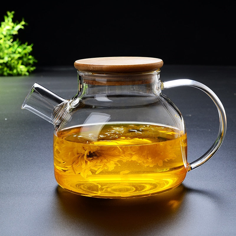 Refined Glass Elegance Water Bottle with Stainless Steel Lid 1L/1.5L
