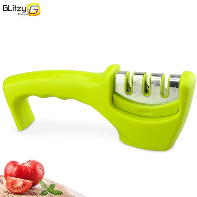 Knife Sharpener 3 Stages Professional Whetstone Kitchen Sharpening Stone Tungsten Diamond Grinder Damascus Chef Accessories Tool